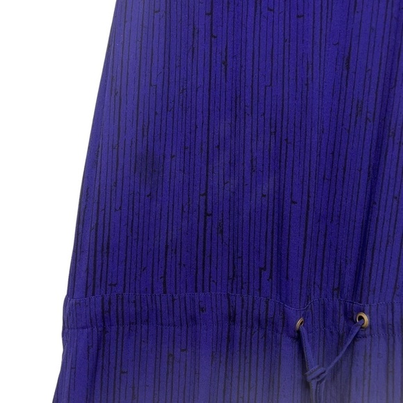 EILEEN FISHER Silk Striped Tank Dress Blue M - Picture 7 of 8